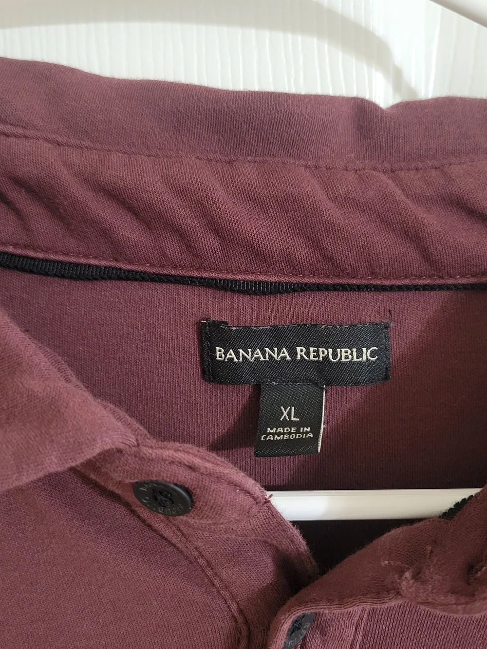 Banana Republic Men's Polo in Deep Burgundy